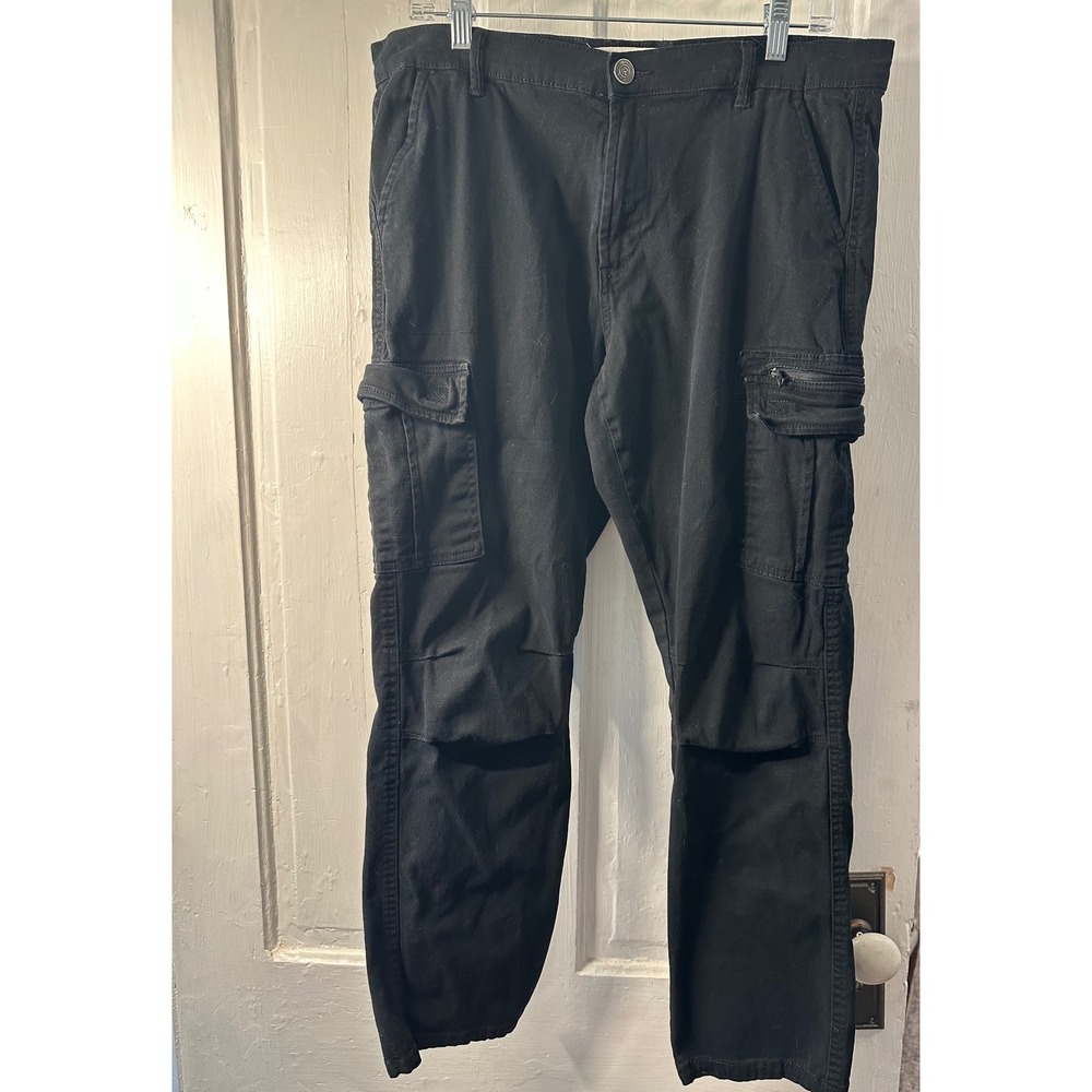 Refinery Republic Mens Black Cargo Pants Style MNTW2868 Size 34 30